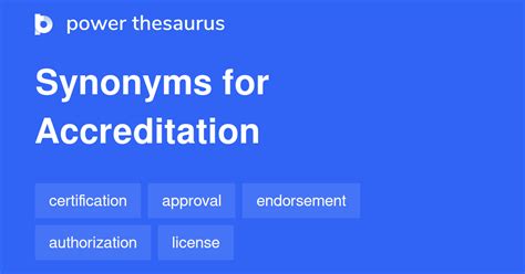 synonym for accreditation|accreditation synonym definition.
